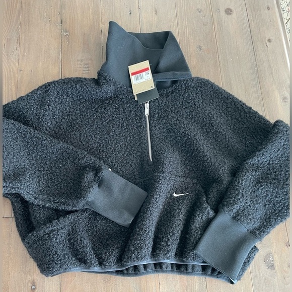 Nike women half zip black sports sweatshirt NWT - Picture 5 of 10